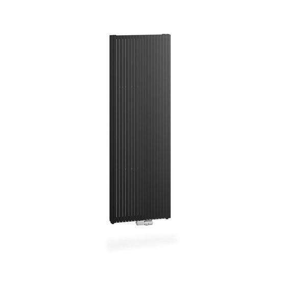 Kermi Carré vertikal Designheizkörper 2000x96x595mm 2250W bei 75/65/20 Grad C, Schwarz Soft