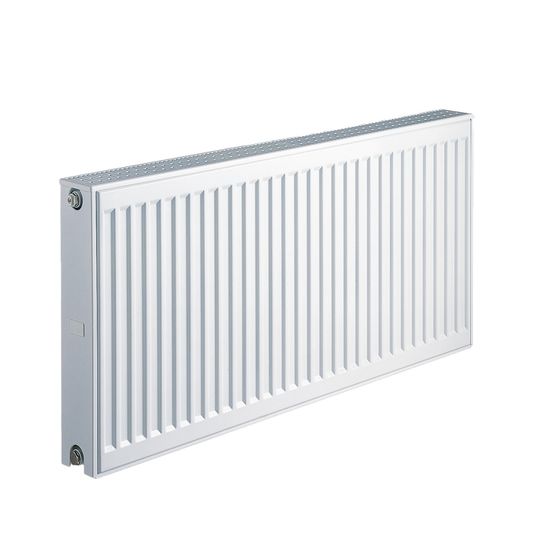 Kermi Profil-K therm-x2 Flachheizkörper Typ 33 600x155x1200mm, 2683W bei 75/65/20 Grad C, mit Abdeckung, Bohrkonsole, Weiß