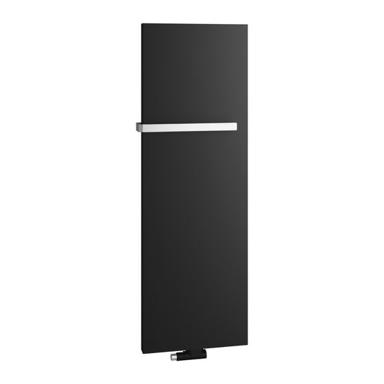 Kermi Rubeo x2 Designheizkörper vertikal Schwarz Soft, 1725x66x570mm 1406W bei 75/65/20 Grad