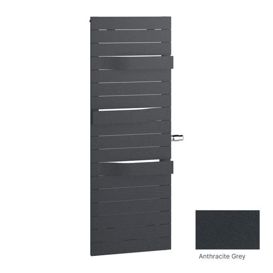 Kermi Tabeo-V Designheizkörper Thermostatkopf links 1437x101x500mm 767W bei 75/65/20 Grad C, Anthracite Grey