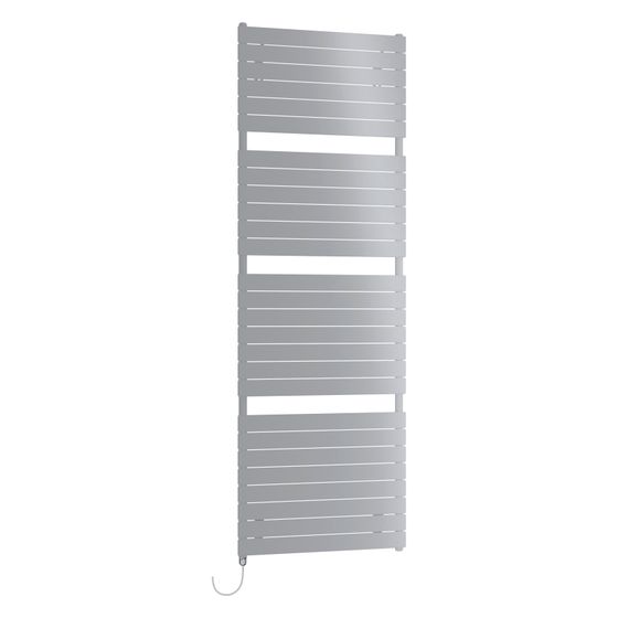 Kermi Aster-E elektrischer Badheizkörper 2137x37x800mm, FWS, 1500W, links, Glanzsilber Metallic