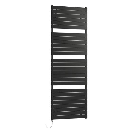 Kermi Aster-E elektrischer Badheizkörper 1834x37x450mm, WWS, 800W, links, Schwarz Soft
