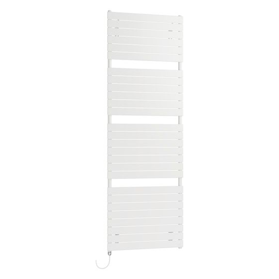 Kermi Aster-E elektrischer Badheizkörper 1169x37x450mm, WWS, 600W, links, Weiß Seidenglanz