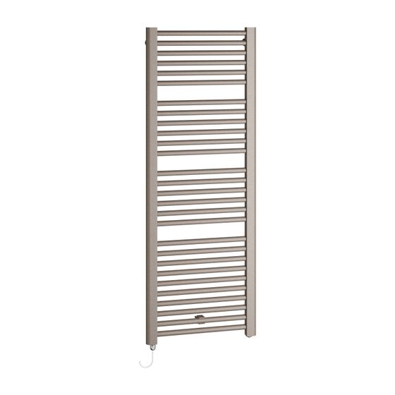 Kermi Basic-E gerade elektrischer Badheizkörper Glanzsilber Metallic 804x35x524mm WRX Anschluss rechts 400W
