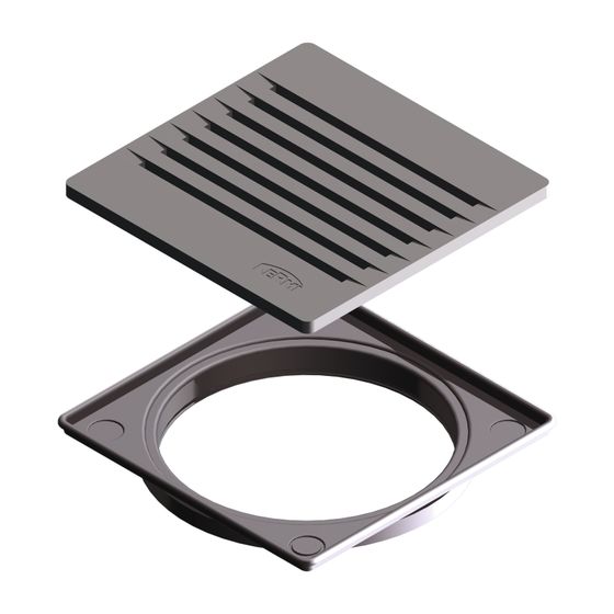 Kermi Ablaufabdeckung D52 Linien L 115 x B 115 mm