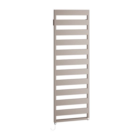 Kermi Casteo-E elektrischer Badheizkörper 986x30x500mm WFS Anschluss rechts 400W, Glanzsilber Metallic