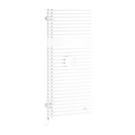 Kermi Credo Half round-E elektrischer Badheizkörper 1800x46x600mm, FWS, Anschluss rechts, 800W, Weiß Seidenglanz