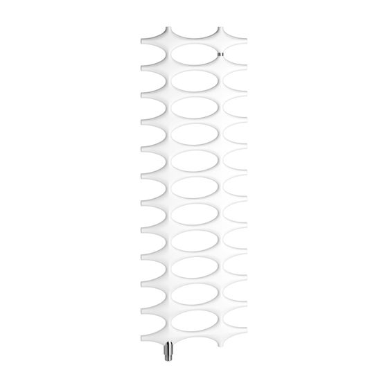Kermi Ideos-V-Zusatzbetrieb Designheizkörper 1901x37x758mm, WRS 800W, An. links, 963W bei 75/65/20 Grad C, Weiß