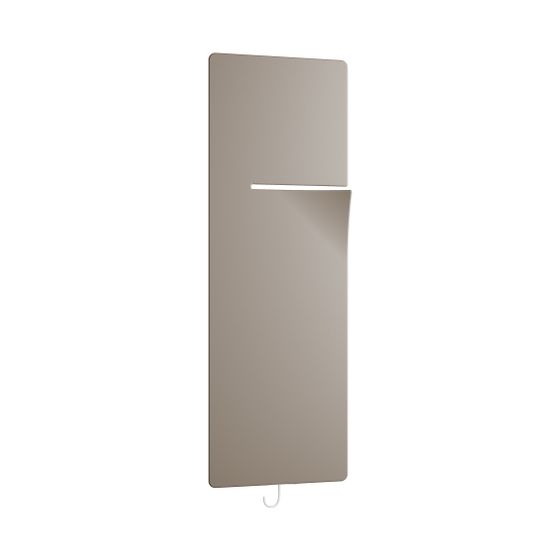 Kermi Ineo-E elektrischer Designheizkörper 1400x85x600mm WRX Anschluss rechts 660W, Sahara brown/Weiß