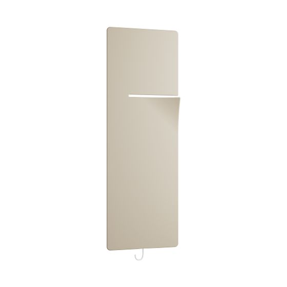 Kermi Ineo-E elektrischer Designheizkörper 1400x85x600mm WRX Anschluss rechts 660W, Ivory/Weiß