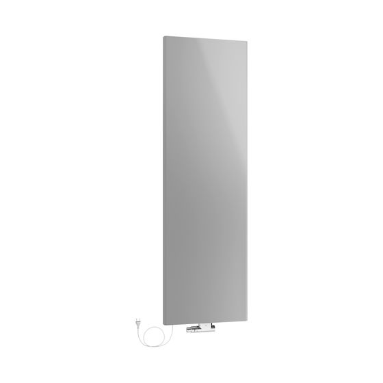 Kermi Pateo Flair Designheizkörper vertikal Glanzsilber Metallic 1870x102x570mm 969W bei 55/45/20 Grad C