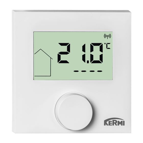 Kermi x-net Wandanbauregler LCD Funk elektronischer Raumthermostat