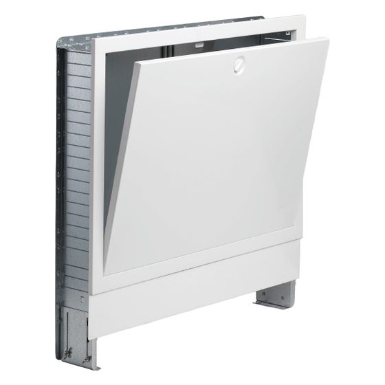 Kermi x-net Verteilerschrank vormontiert US110 Komfort VT8, Anschluss links, Kugelhahn, Tiefe 110mm, RL1