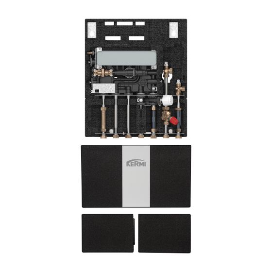 Kermi x-net Wohnungsstation Pro S75 5L Heizkreis ungemischt, 2 x WMZ und AB PM20