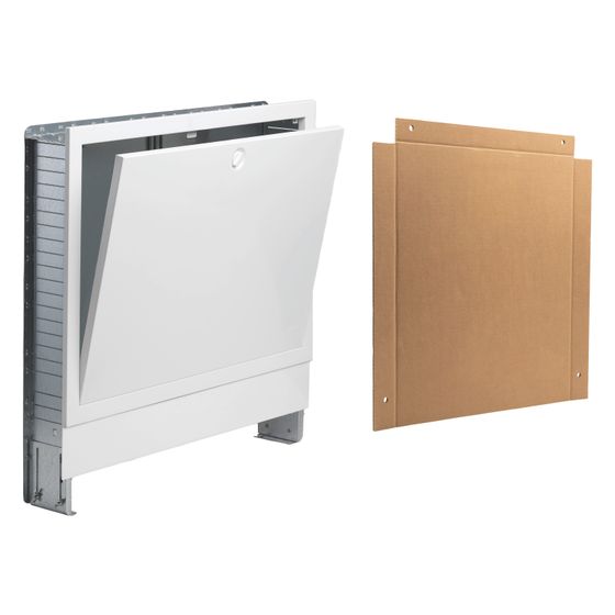Kermi x-net Verteilerschrank vormontiert US110DS Komfort VT12, Anschluss rechts, Kugelhahn, Diebstahlschutz, Tiefe 110mm, RL2