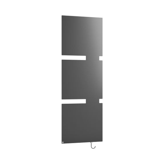 Kermi Tano-E elektrischer Designheizkörper 1180x38x600mm, FWS, 600W, Ausführung rechts, Anthracite Grey