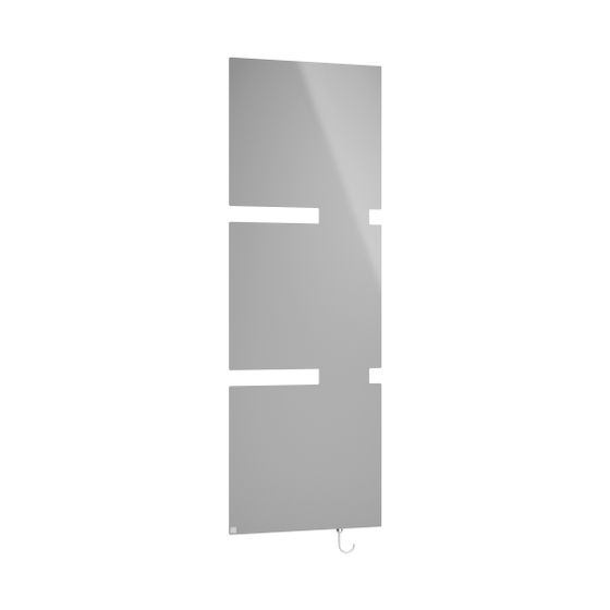 Kermi Tano-E elektrischer Designheizkörper 1200x44x600mm WRX rechts 600W Glanzsilber Metallic