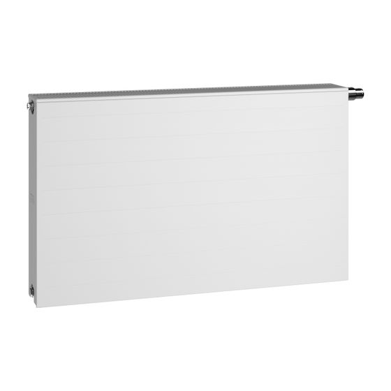 Kermi Line-V therm-x2 Flachheizkörper feinprofiliert Typ 33 505x157x805mm 1544W bei 75/65/20 Ventil rechts, mit Abd., WK, Weiß