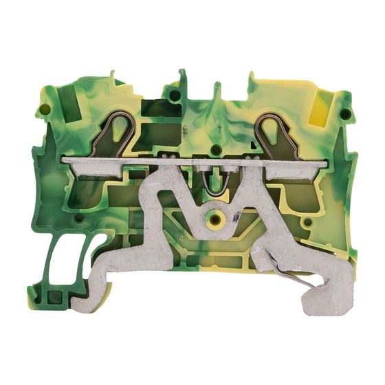 Kermi 2-Leiter Durchgangsklemme 4mm 2 für Dynamic, Grüngelb