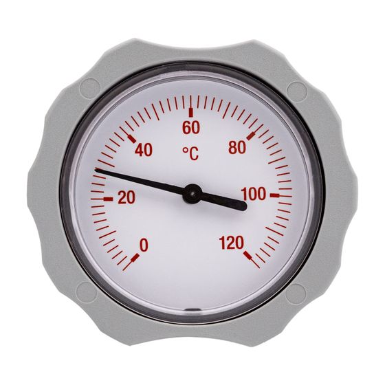 Kermi Thermometer für Hydromodul/Heizkreis, Rot