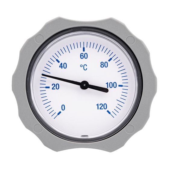 Kermi Thermometer für Hydromodul/Heizkreis, Blau