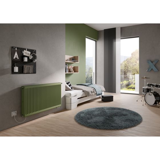 Kermi Profil-Vmulti x-flair x2 Wärmepumpenheizkörper Typ 33 Weiß Seidenglanz 900x155x800mm Multi Ventil 1550W bei 55/45/20 Grad