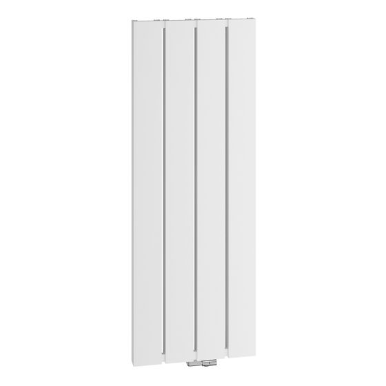 Kermi Beams Designheizkörper 1800x100x490mm, 1821W bei 75/65/20 Grad C, Weiß Seidenglanz