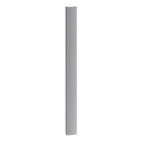 Kermi Beams Designheizkörper 1800x100x150mm, 671W bei 75/65/20 Grad C, Glanzsilber Metallic