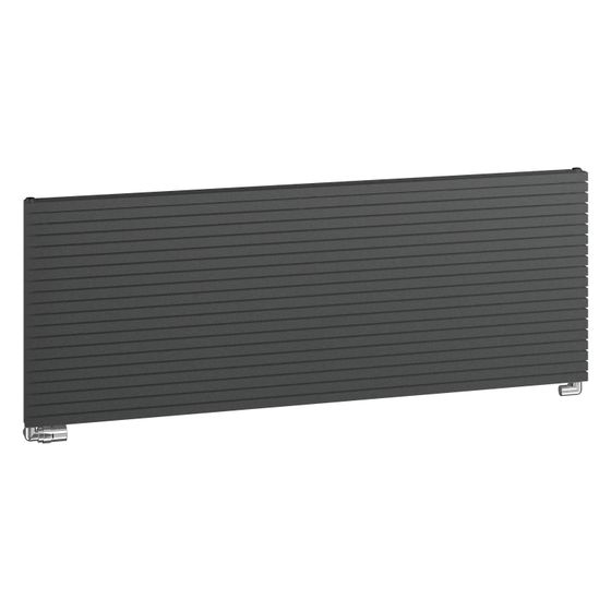 Kermi Carré horizontal Designheizkörper 595x60x1600mm, 1077W bei 75/65/20 Grad C, Anschluss unten, Graphit Metallic