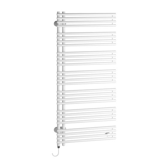 Kermi Diveo-E elektrischer Designheizkörper 1320x46x450mm WFS Anschluss rechts 600W, Weiß