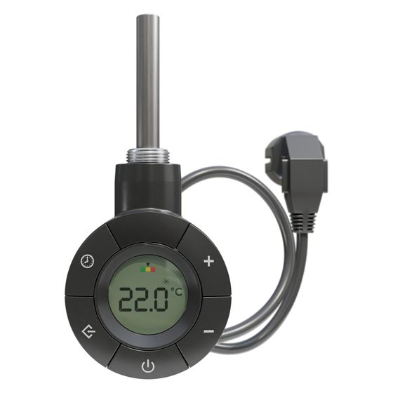 Kermi Elektro Set FWS Regler mit 600W Heizeinsatz, PTC, Schwarz