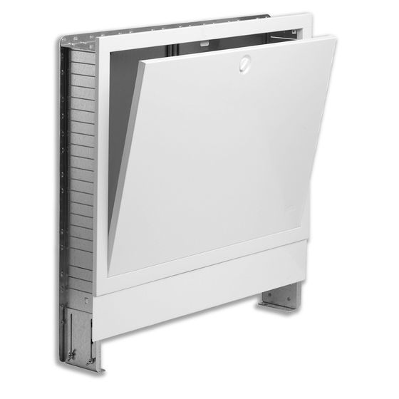 Kermi x-net Verteilerschrank vormontiert US110 Komfort VT10, Anschluss rechts, WMZ-Einbauset, A/E-Ventil, Tiefe 110mm, RL1
