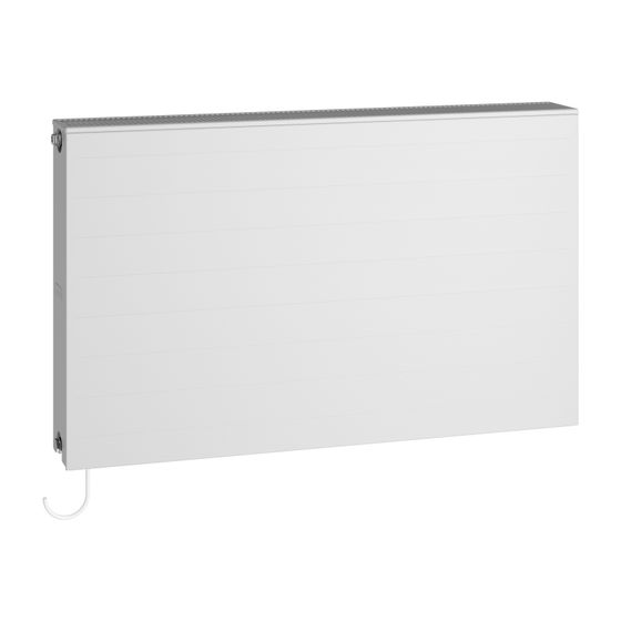 Kermi Line-K x-flair therm-x2 Wärmepumpenheizkörper feinprofiliert Typ 22 505x102x1105mm, 697W bei 45/35/20 Grad C, BK, Weiß