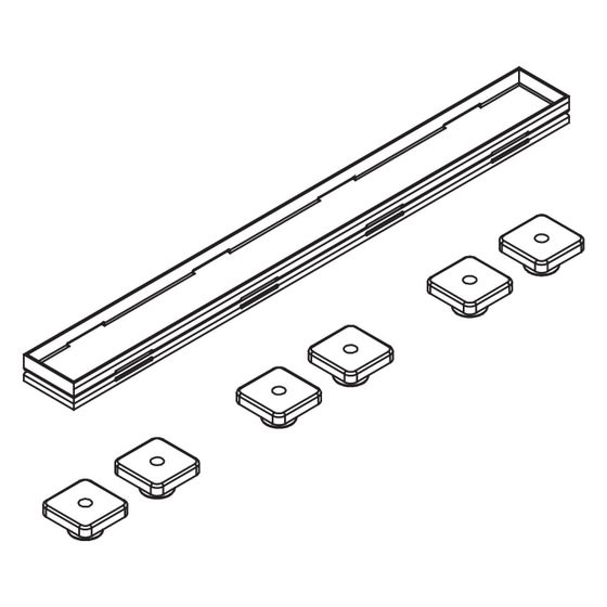 Kermi Abdeckung Rinne Verfliesbar 1100x40x18mm BC, 6033524