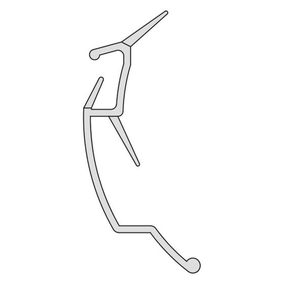 Kermi Dichtleiste x1, 4299, 2000mm, mit Gleitdichtung senkrecht bis 2000mm, 2529779