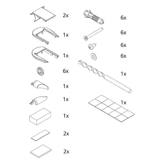 Kermi Montagekleinteile Set ZBAT010, Weiß, 2532794