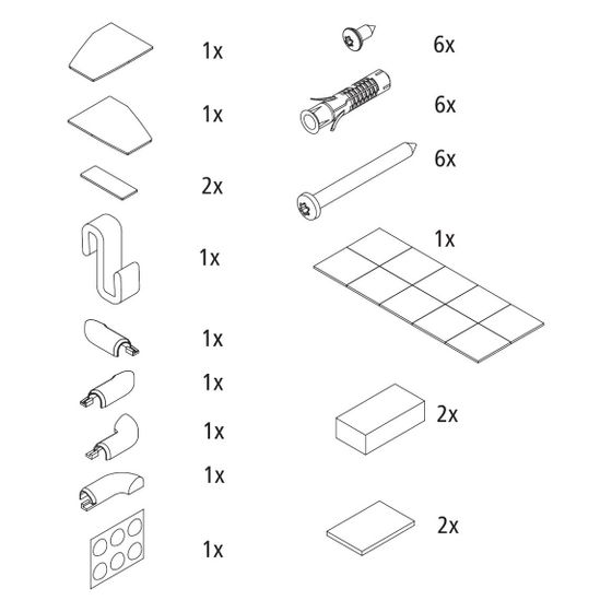 Kermi Montagekleinteile Set ZBFX007, 2533896