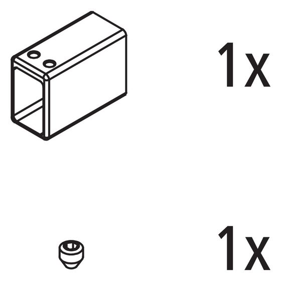 Kermi Wandanschluss Set für Wandstütze, EBNI018, Chrom, 2535884