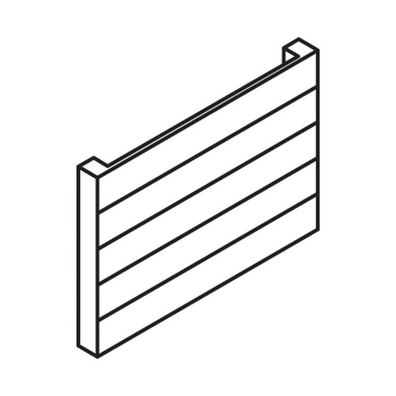 Kermi Heizwand horizontal Typ 10 140x43x4200mm ohne Abdeckung 391W bei 55/45/20 Grad C, Weiß