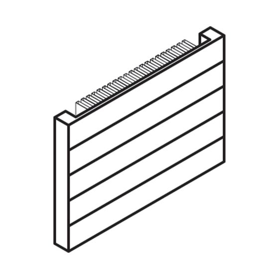 Kermi Heizwand horizontal lamelliert Typ 11 350x61x4000mm ohne Abdeckung 1443W bei 55/45/20 Grad C, Weiß