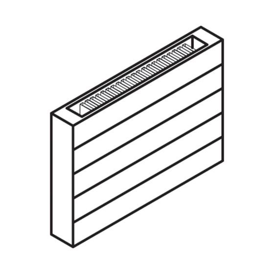 Kermi Heizwand horizontal lamelliert Typ 21 840x72x4800mm ohne Abdeckung 3693W bei 55/45/20 Grad C, Weiß