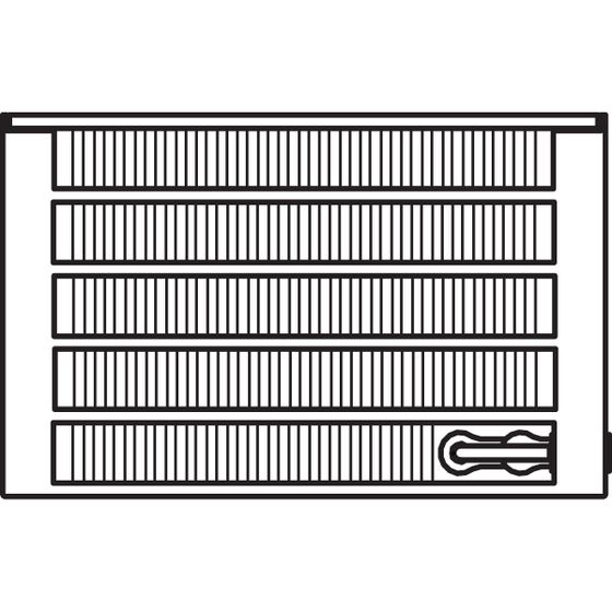 Kermi Konvektoren-Ventil mit Strahlungsschirm 70x316x4000mm Ventil rechts mit Abdeckung 2316W bei 55/45/20 Grad C, Weiß