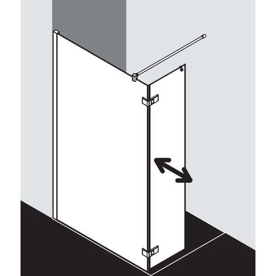 Kermi WALK-IN MENA T1L 1230x 2000 GAK: 1215-1235 SWS ESG klar