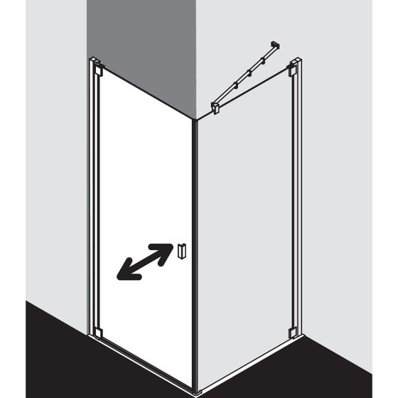 Kermi Pendeltür RAYA 1KL 1000x 2000 BV: 970-1000 SIMG ESG Klar STR3