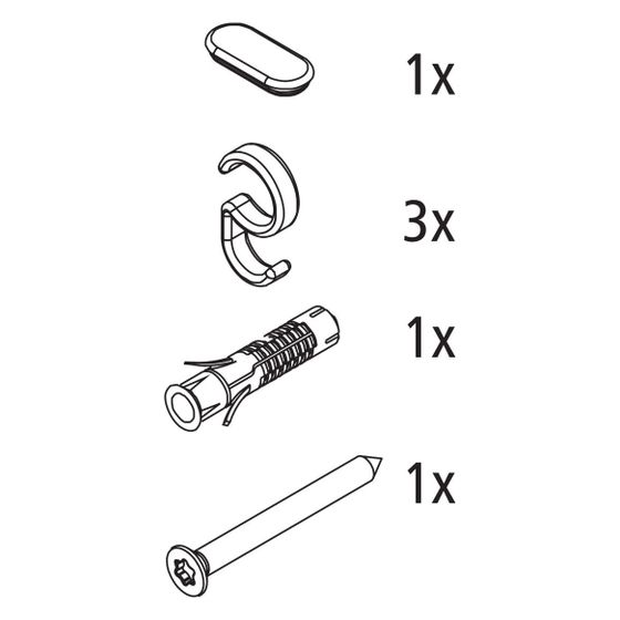 Kermi Kleinteilset Stabilisierung ZBAT038, Silber Hochglanz, 2529945
