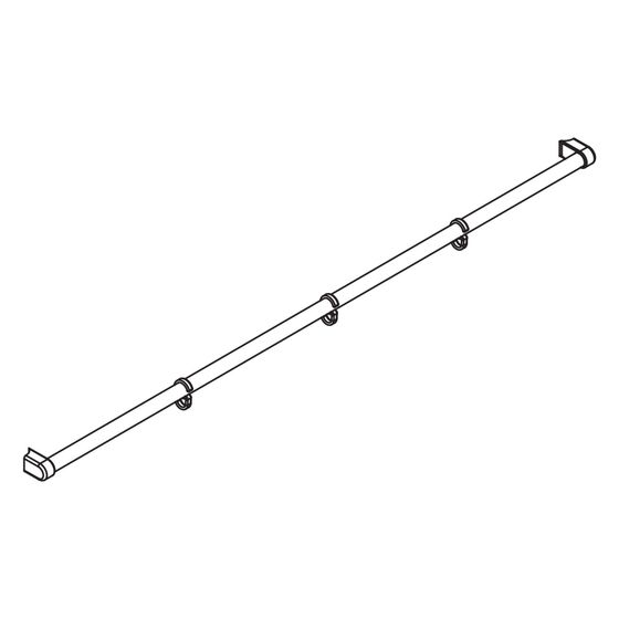 Kermi Handtuchhalter Pega ZDHH HHO, 1250mm Höhe, Silber Hochglanz, 2535868
