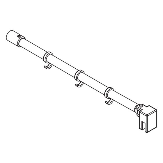 Kermi Stabilisierung Walk-In XB SSR90, Silber Hochglanz, 1220mm Höhe, 2535932