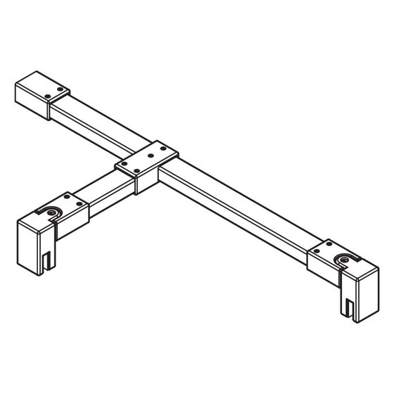 Kermi Stabilisierung Walk-In XB SSSFW, Silber Hochglanz, 1250mm Höhe, 2535967