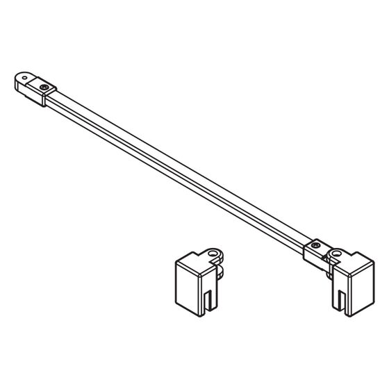 Kermi Stabilisierung Liga SSTFS, Silber Hochglanz, 1200mm Höhe, 2535973