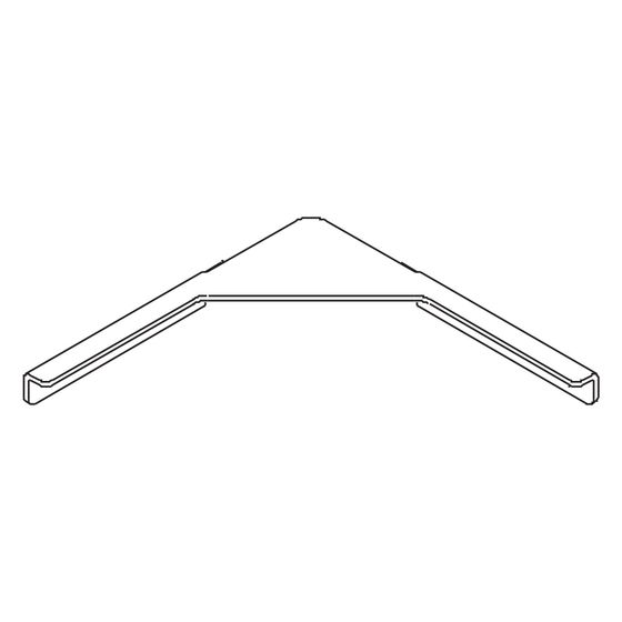 Kermi Versteifungswinkel Nova 2000 ZDVW VTX, Silber Mattglanz, 360x90x90mm, 2536091